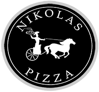 Nikolas Pizza, Nikolas Pizza Logo, Nikolas Pizza Gray Logo
